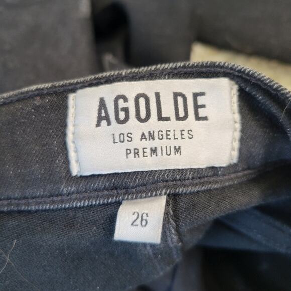 AGOLDE Sophie High Rise Skinny Crop Distressed Temple Size 26 - Picture 10 of 10